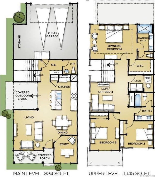 1290 S Algonquian St, Aurora, CO 80018 - home floor plan