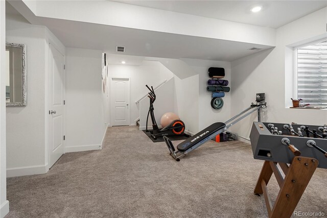 6099 N Netherland Ct, Aurora, CO 80019 - workout room with carpet and baseboards