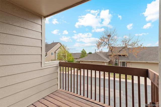 deck featuring a residential view