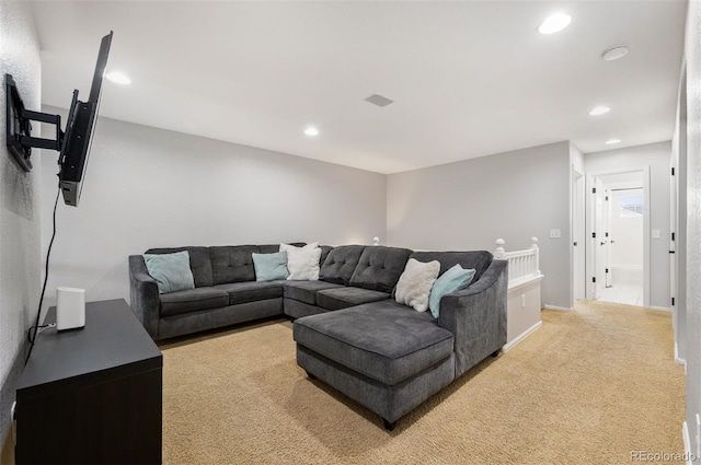 view of carpeted living room