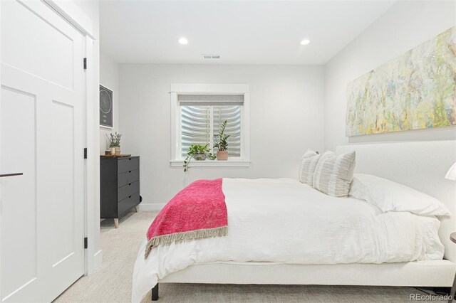 view of carpeted bedroom