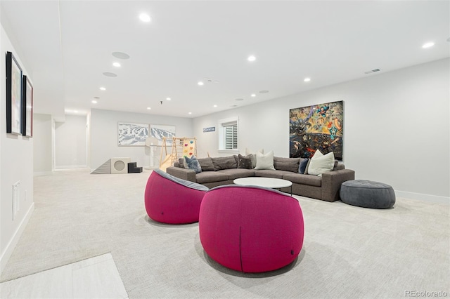 view of carpeted living room