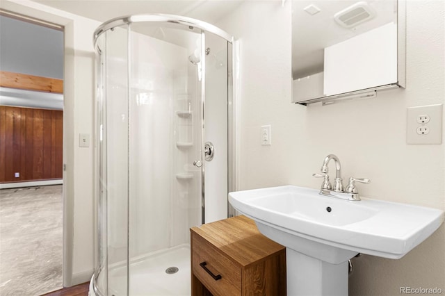 301 Lagoon Ln, Silverthorne, CO 80498 - bathroom featuring a stall shower and a sink