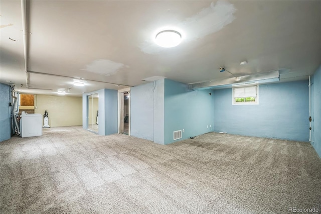 3024 W Denver Pl, Denver, CO 80211 - basement with washer / clothes dryer and carpet flooring