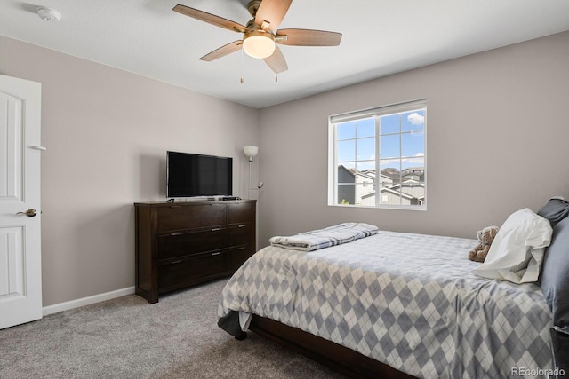 5166 Trails Edge Ln, Castle Rock, CO 80104 - carpeted bedroom with ceiling fan and baseboards