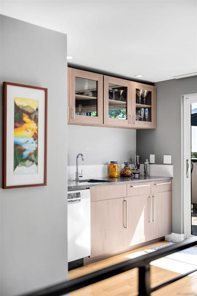 3617 Shoshone St, Denver, CO 80211 - indoor wet bar featuring dishwasher and recessed lighting