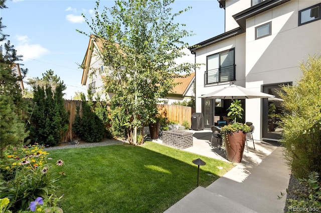 3617 Shoshone St, Denver, CO 80211 - view of yard featuring a patio
