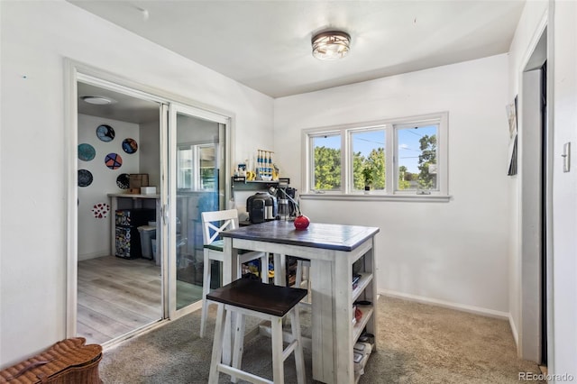 4401 Highline Pl, Denver, CO 80222 - dining area with light colored carpet