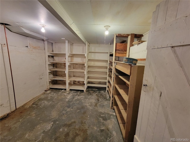 view of storage room