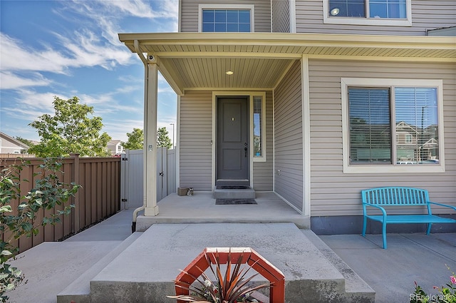 view of doorway to property