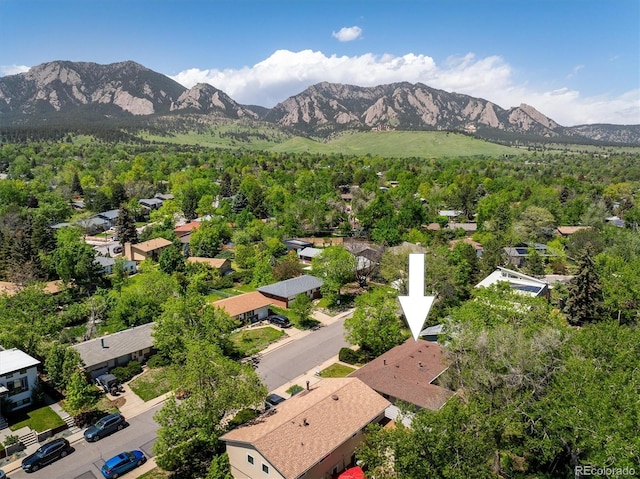 1270 Berea Dr, Boulder, CO 80305 - aerial perspective of suburban area with mountains