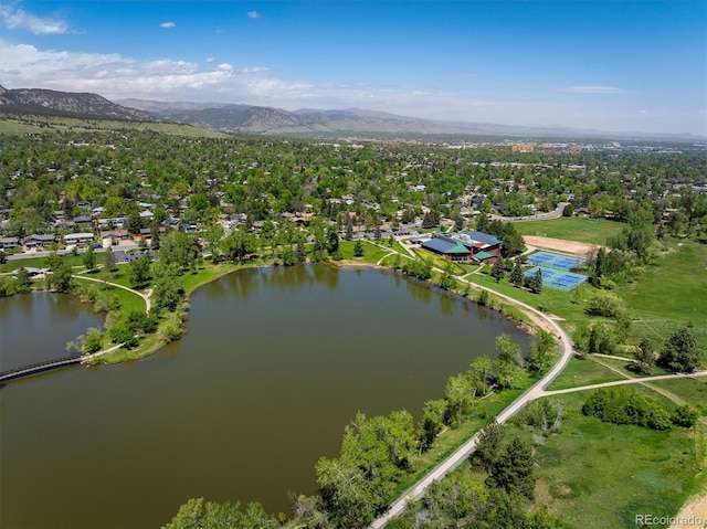 1270 Berea Dr, Boulder, CO 80305 - drone / aerial view of a water and mountain view
