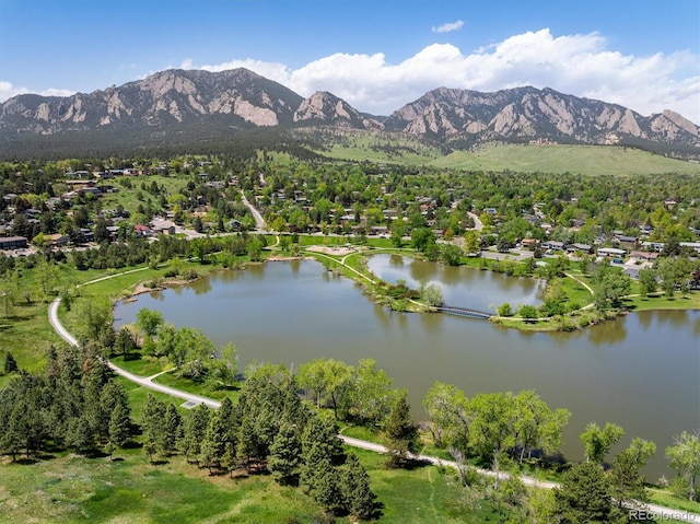 1270 Berea Dr, Boulder, CO 80305 - aerial view of property and surrounding area featuring a water and mountain view