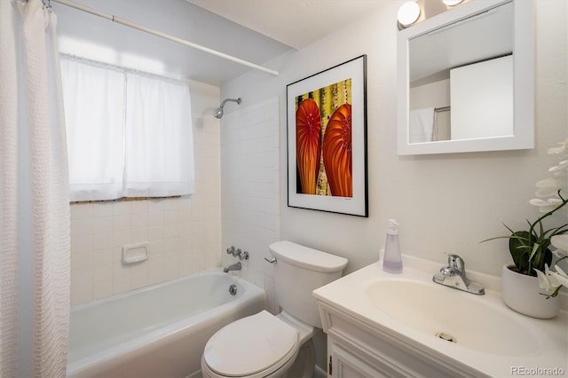 1270 Berea Dr, Boulder, CO 80305 - full bath featuring shower / bath combo, toilet, and vanity