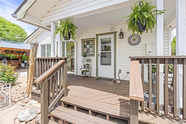 6480 W 60th Ave, Arvada, CO 80003 - wooden deck featuring a gazebo