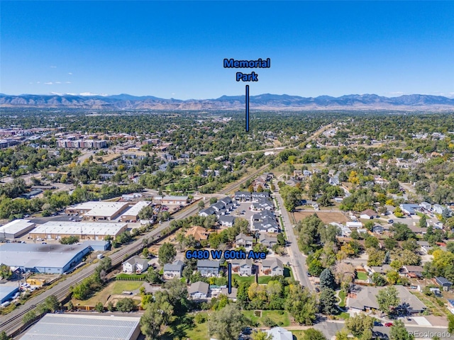 6480 W 60th Ave, Arvada, CO 80003 - aerial view of residential area with mountains