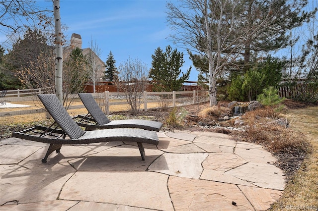 view of patio / terrace with fence