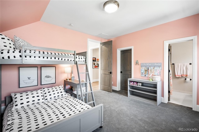 bedroom featuring baseboards, carpet, and visible vents