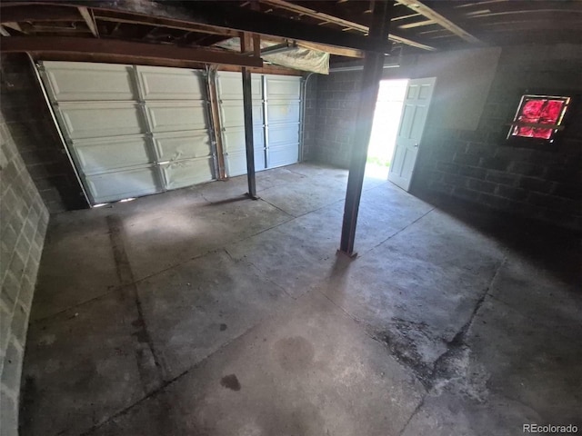 444 S Jersey St, Denver, CO 80224 - garage with concrete block wall