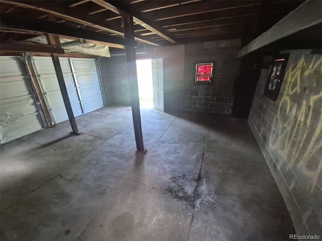 444 S Jersey St, Denver, CO 80224 - basement with concrete block wall