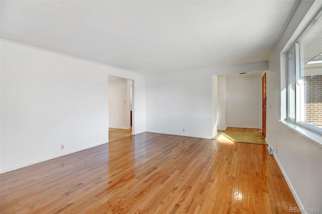 empty room featuring light hardwood / wood-style flooring