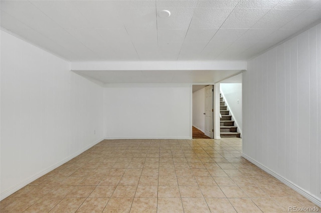 view of tiled spare room