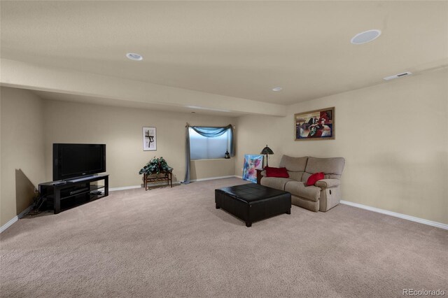 4529 Songglen Cir, Colorado Springs, CO 80906 - living area featuring carpet flooring and baseboards