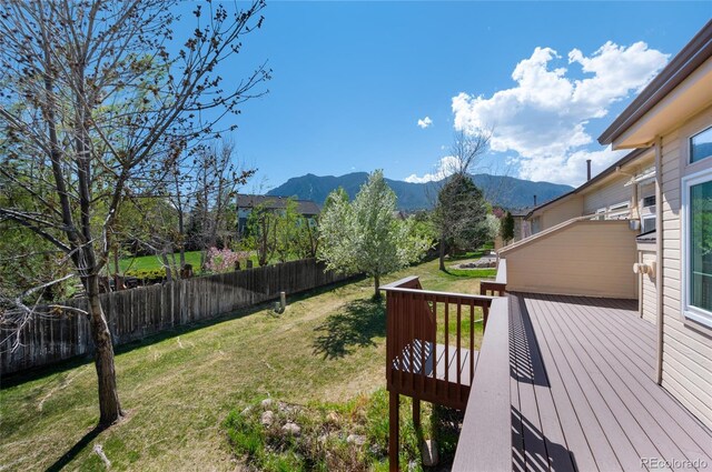 4529 Songglen Cir, Colorado Springs, CO 80906 - view of yard featuring a deck with mountain view