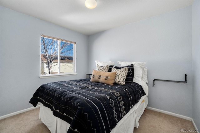 bedroom with carpet