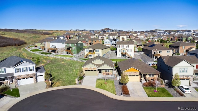 5996 Sun Mesa Cir, Castle Rock, CO 80104 - birds eye view of property with a residential view