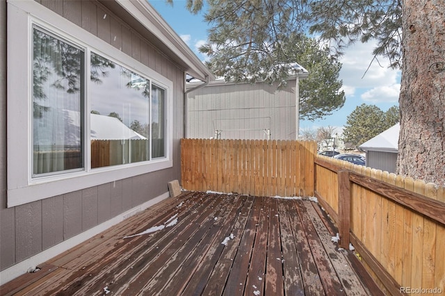 wooden deck with fence