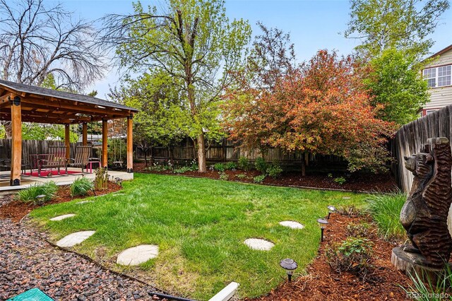 13313 Cherry Cir, Thornton, CO 80241 - view of yard featuring a patio and a gazebo