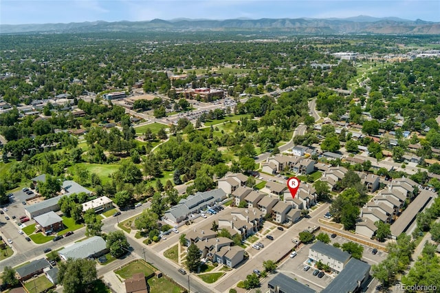 6011 Yarrow St Unit I, Arvada, CO 80004 - aerial overview of property's location featuring mountains