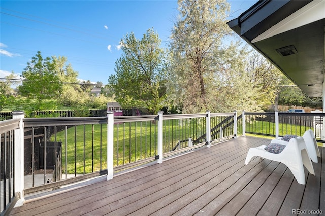 view of wooden deck