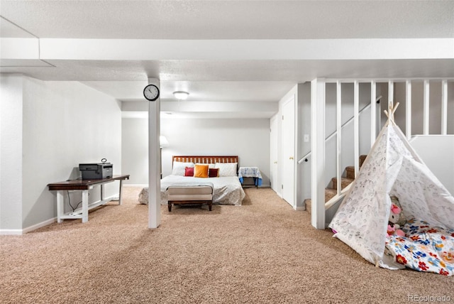 bedroom with carpet floors