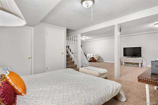 view of carpeted bedroom