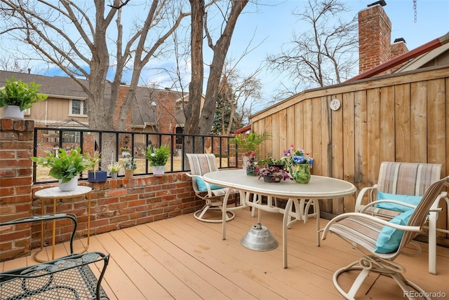 view of wooden deck