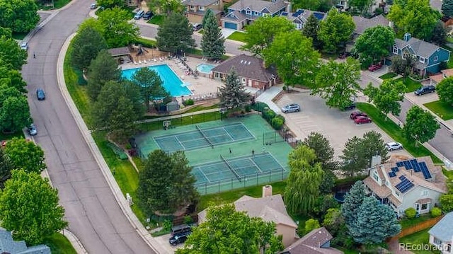 7176 S Pierson St, Littleton, CO 80127 - aerial view of residential area with a pool area