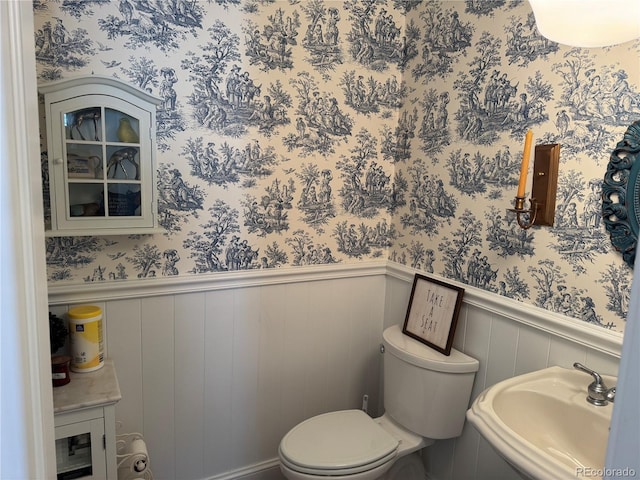 bathroom with sink and toilet