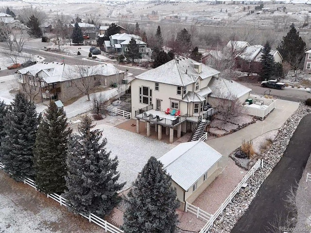 bird's eye view featuring a residential view