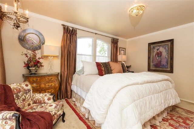 5298 Pony Creek Cir, Colorado Springs, CO 80919 - carpeted bedroom with ornamental molding