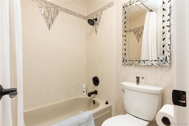 5298 Pony Creek Cir, Colorado Springs, CO 80919 - full bathroom with toilet and shower / bath combo with shower curtain