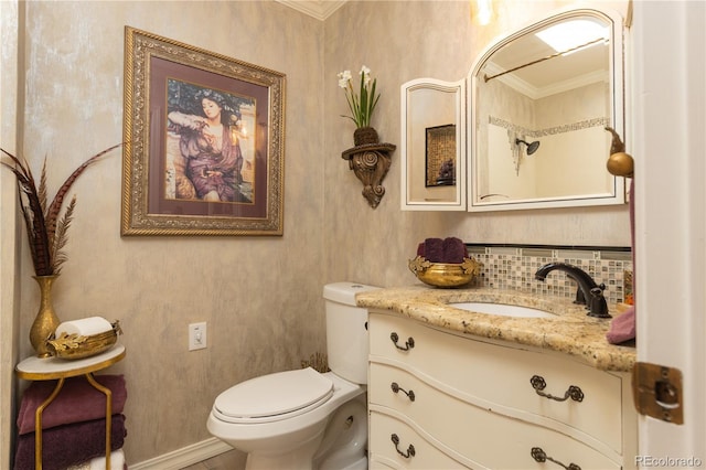 5298 Pony Creek Cir, Colorado Springs, CO 80919 - bathroom featuring crown molding and vanity
