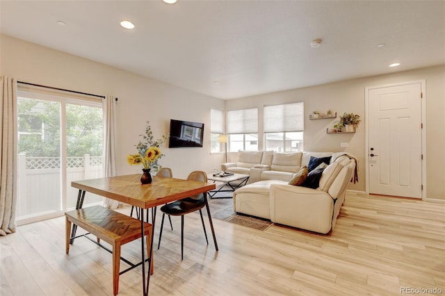 3765 W 88th Ct, Westminster, CO 80031 - dining room with plenty of natural light, light wood-type flooring, recessed lighting, and baseboards