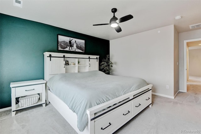 3765 W 88th Ct, Westminster, CO 80031 - bedroom featuring light carpet, baseboards, and ceiling fan
