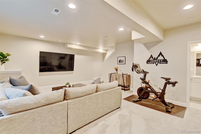 3765 W 88th Ct, Westminster, CO 80031 - living area featuring recessed lighting, carpet, and baseboards