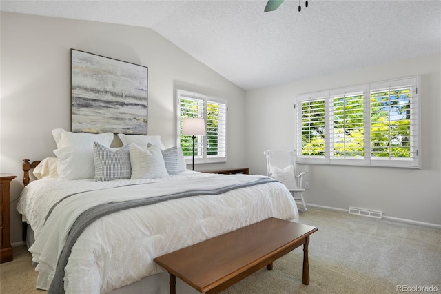 3726 E Nichols Ave, Centennial, CO 80122 - carpeted bedroom featuring lofted ceiling, baseboards, and a ceiling fan