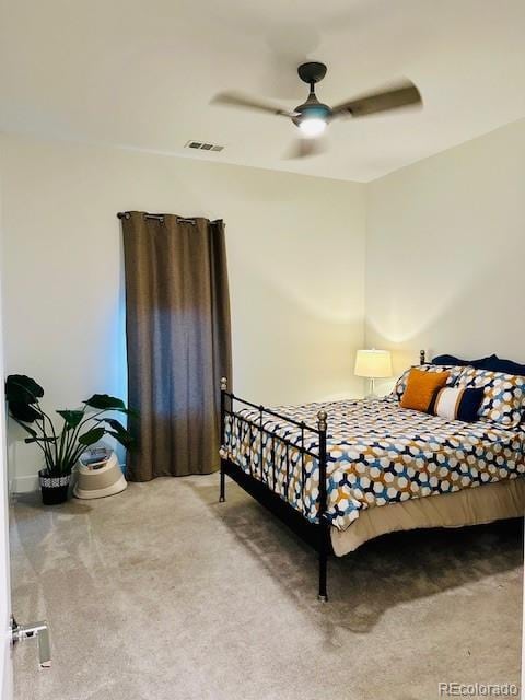 2876 W 53rd Ave Unit 305, Denver, CO 80221 - carpeted bedroom featuring ceiling fan