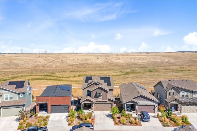 bird's eye view with a rural view