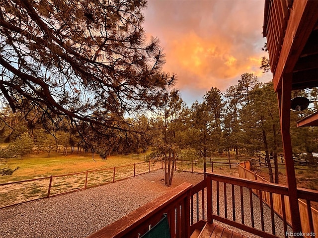 view of deck at dusk